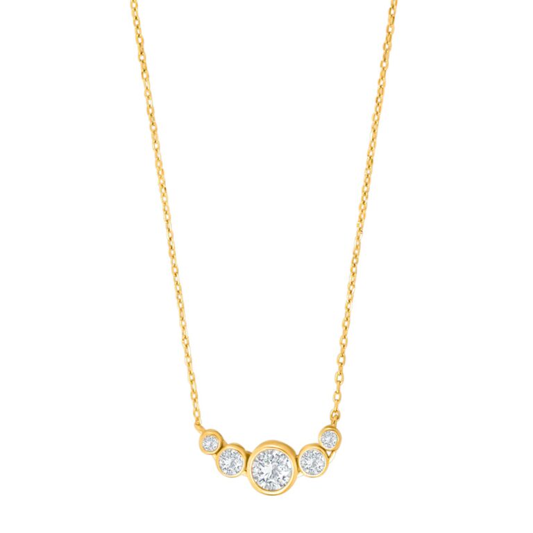 Joanli Nor NynneNor halskæde i forgyldt med zirkon