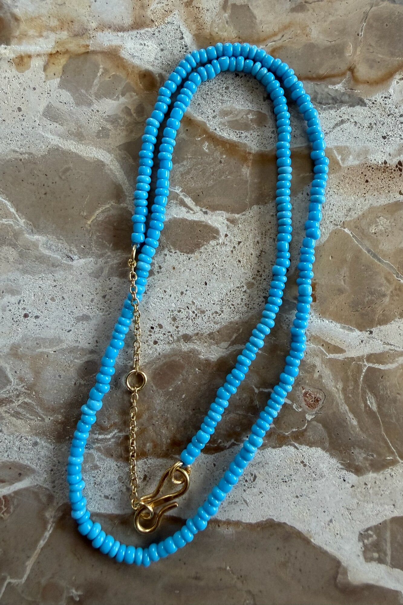 Kala perlehalskæde - Light Blue