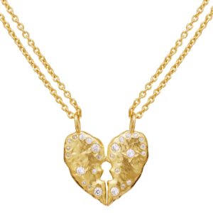 Keeper halskæder, forgyldt - 2 stk.