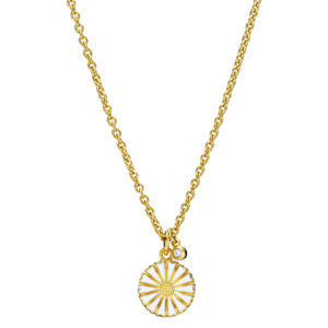 LUND Marguerit halskæde med marguerit og cz