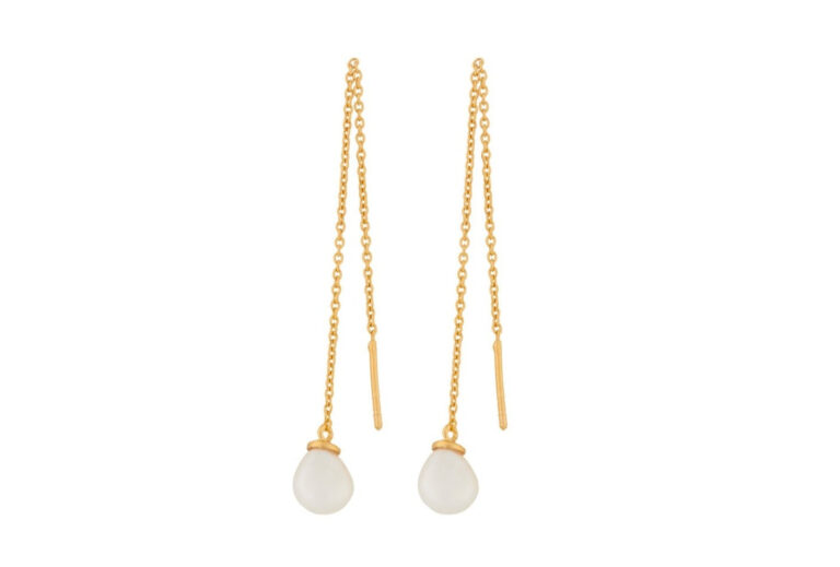 Lagoon øreringe - Forgyldt - 10 cm.