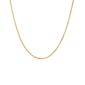 Large Twisted Sparkly halskæde - forgyldt