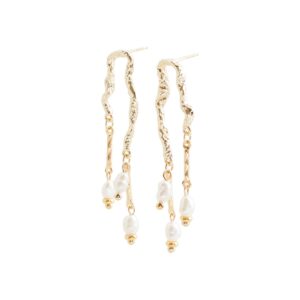 Leena hængeøreringe - forgyldt