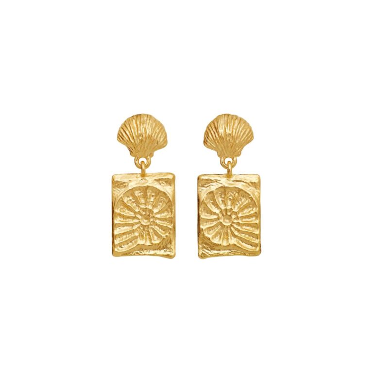 Leva øreringe - forgyldt