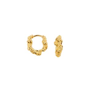 Levitate Crush hoops, lille - forgyldt