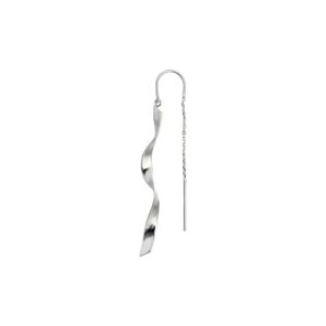 Long Twisted Hammered Earring 1 Stk. | Sølv Fra Stine A