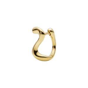 Lotus 9 Huggie ørering - forgyldt