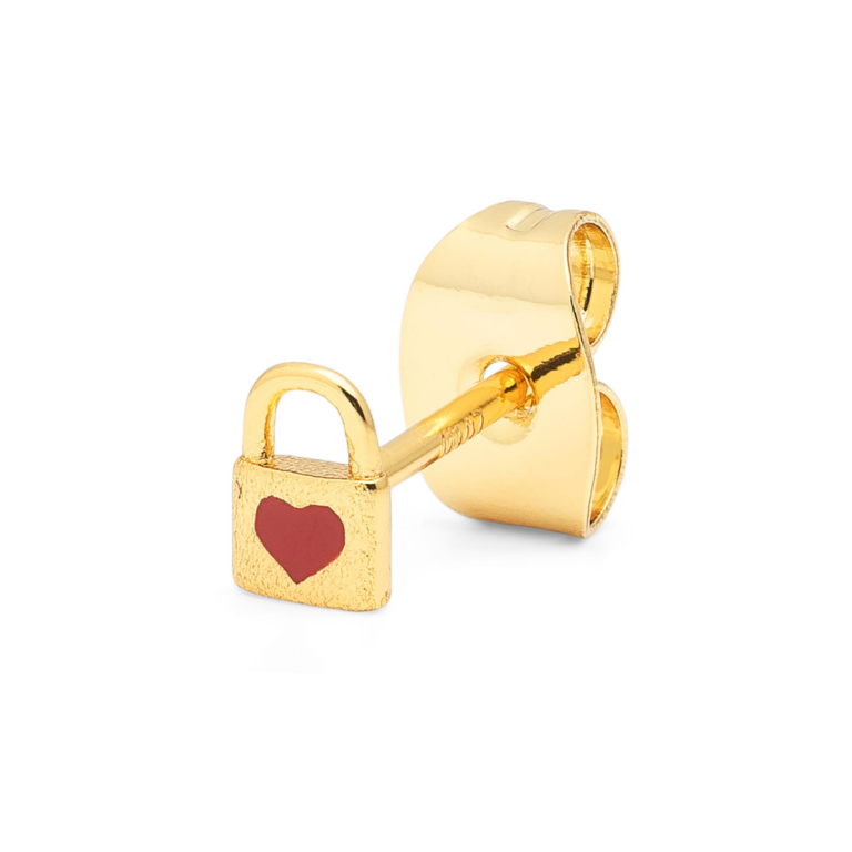 Love lock ørestik - Forgyldt