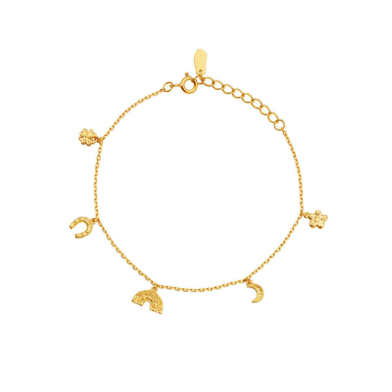 Lucky Charm armbånd - forgyldt