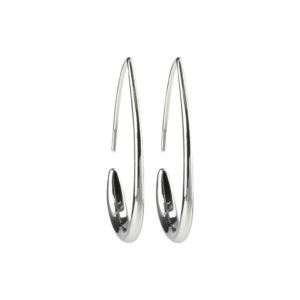 Luna øreringe - sølvfarvet