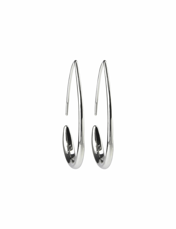 Luna øreringe - sølvfarvet