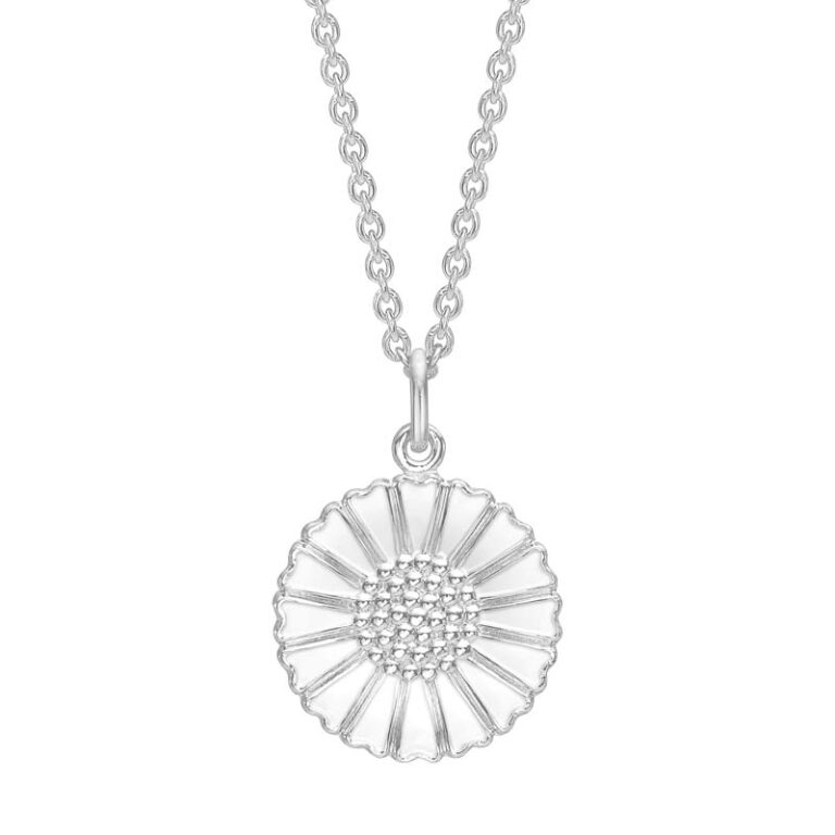 Lund Copenhagen Halskæde Sølv Marguerit Ø18 Halskæde m. vedhæng