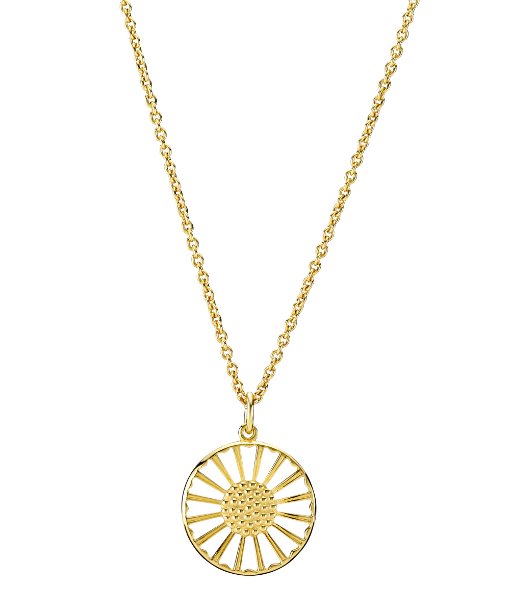 Lund Copenhagen Marguerit halskæde i forgyldt