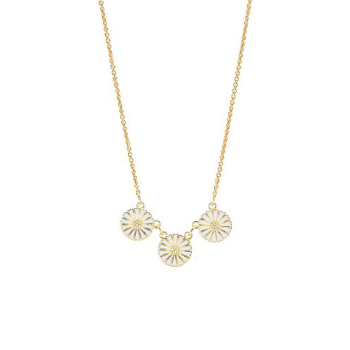 Lund Copenhagen Marguerit halskæde med 3 margueritter
