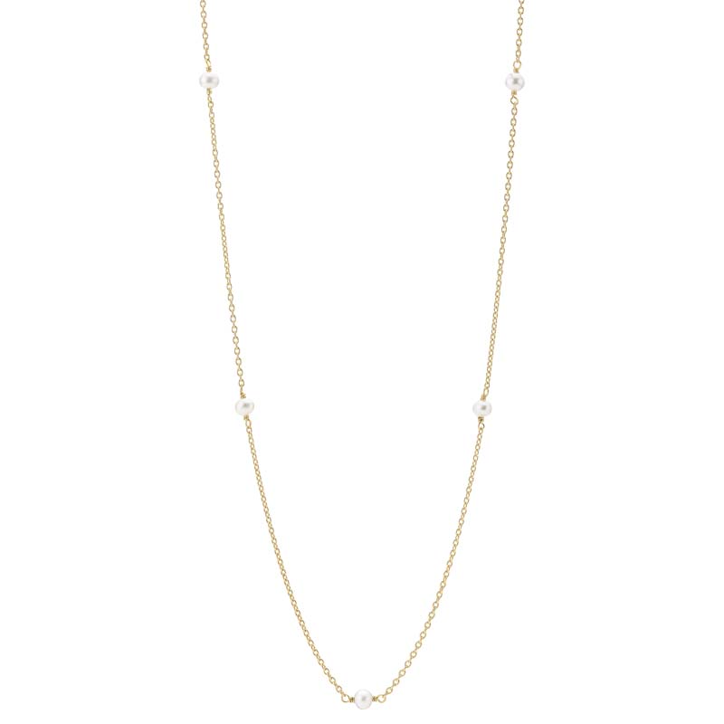 Lund Copenhagen halskæde i forgyldt med perler