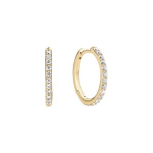 Lund Copenhagen øreringe i forgyldt med cubic zirkonia