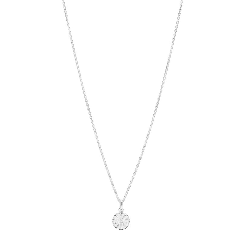 Lund Copenhagen sølv marguerit halskæde Ø 9 mm