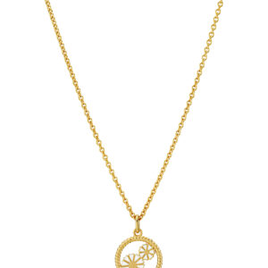 Lund Marguerit forgylde halskæde snoet vedhæng