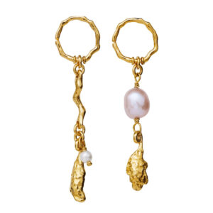 Lyric øreringe - forgyldt