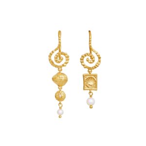 Maanesten Allie Hængeøreringe Forgyldt