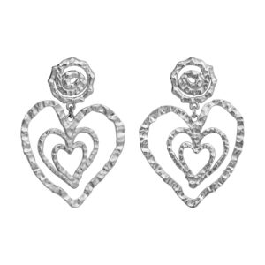 Maanesten Beate Hængeøreringe Sølv