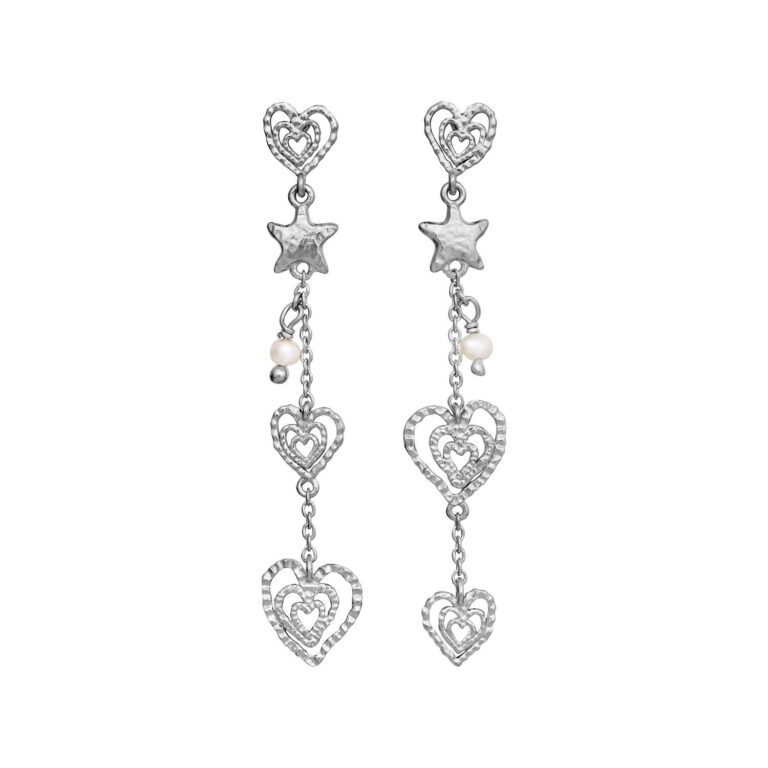 Maanesten Irena Hængeøreringe Sølv