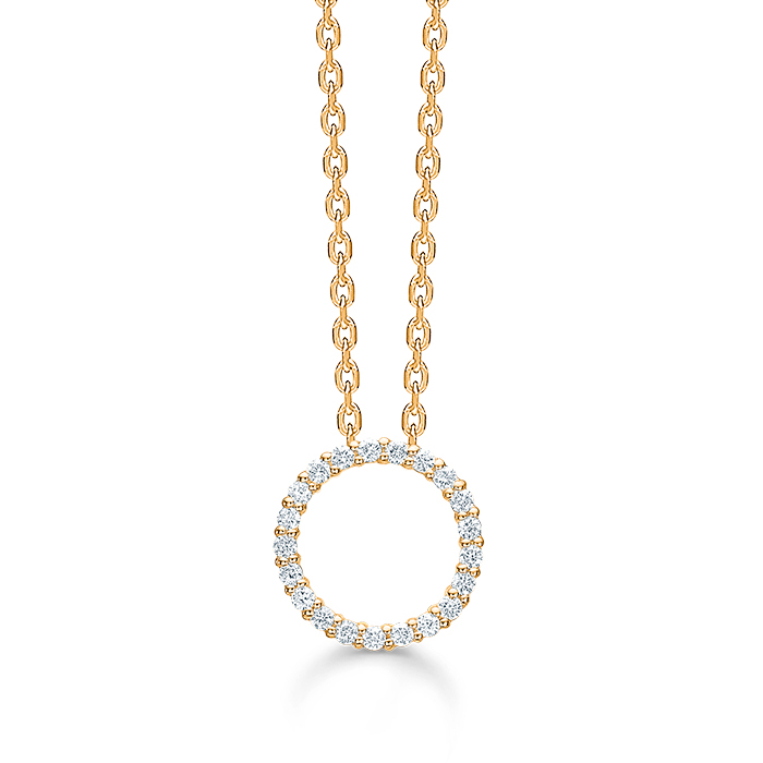 Mads Z 14 kt. Halo vedhæng m.brillanter 0,13ct. -uden kæde