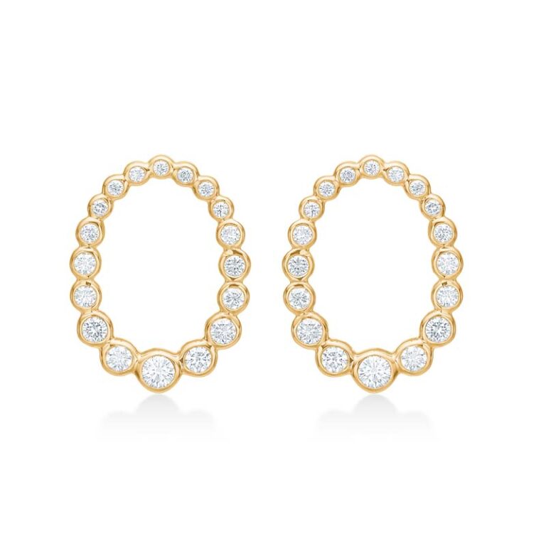 Mads Z Auroras Kiss øreringe i 14 kt guld med diamanter