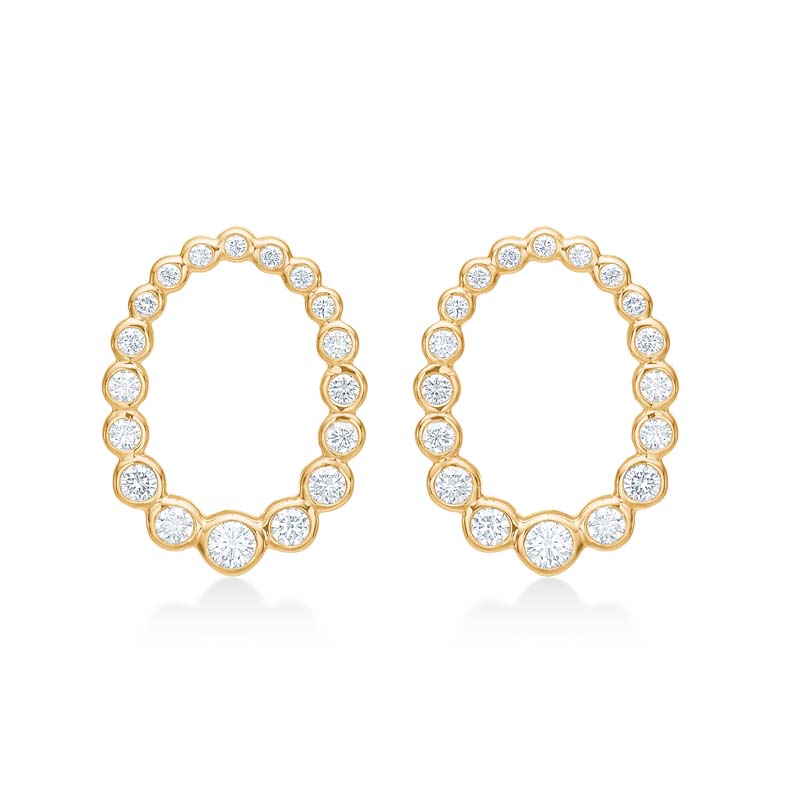 Mads Z Auroras Kiss øreringe i 14 kt guld med diamanter