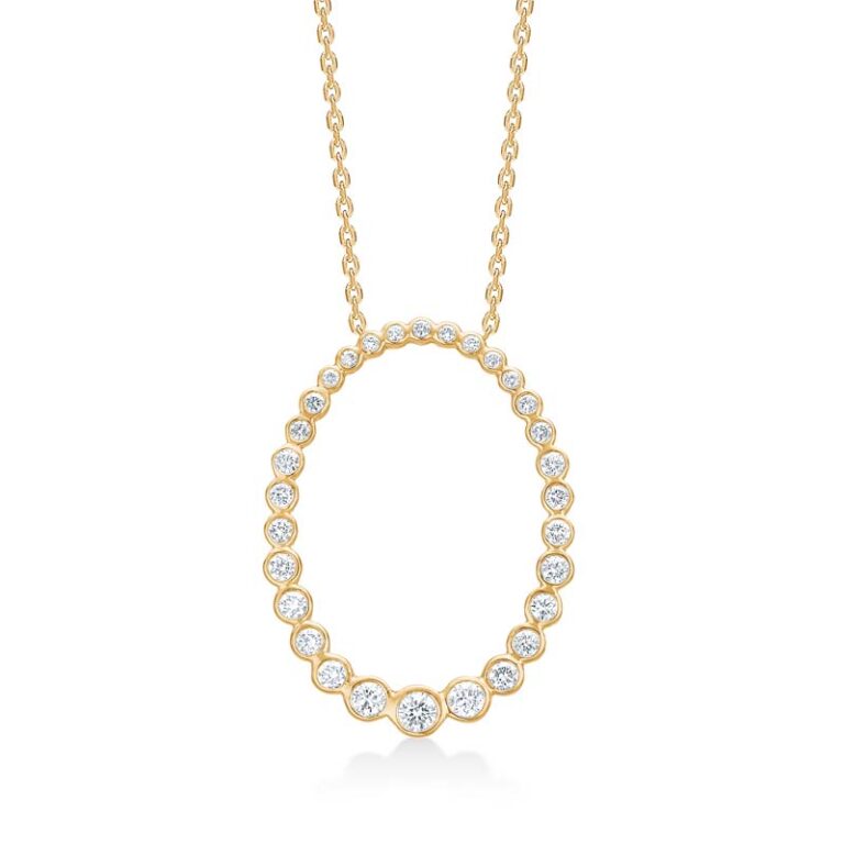 Mads Z Auroras Kiss vedhæng i 14 kt guld med diamanter