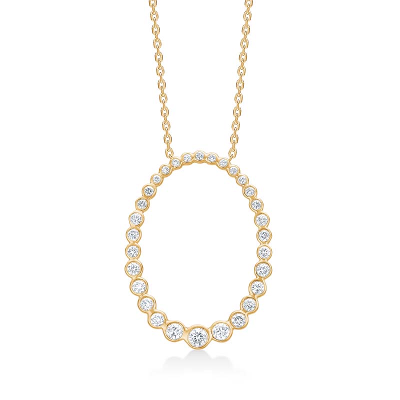 Mads Z Auroras Kiss vedhæng i 14 kt guld med diamanter