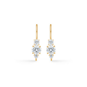 Mads Z Beatrice i 8 kt. guld med klar kubisk zirkon Ørestikker