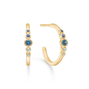 Mads Z Blue Poetry London Blue Topas i 14 kt. guld ørestikker