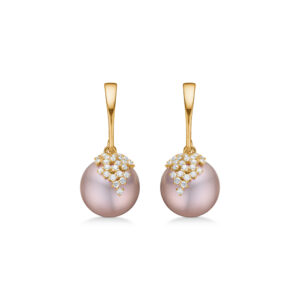 Mads Z Chloé ørestikker i 14 karat guld med brillant og kulturperle