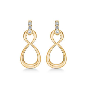 Mads Z Devotion øreringe i 14 kt. guld med brillanter