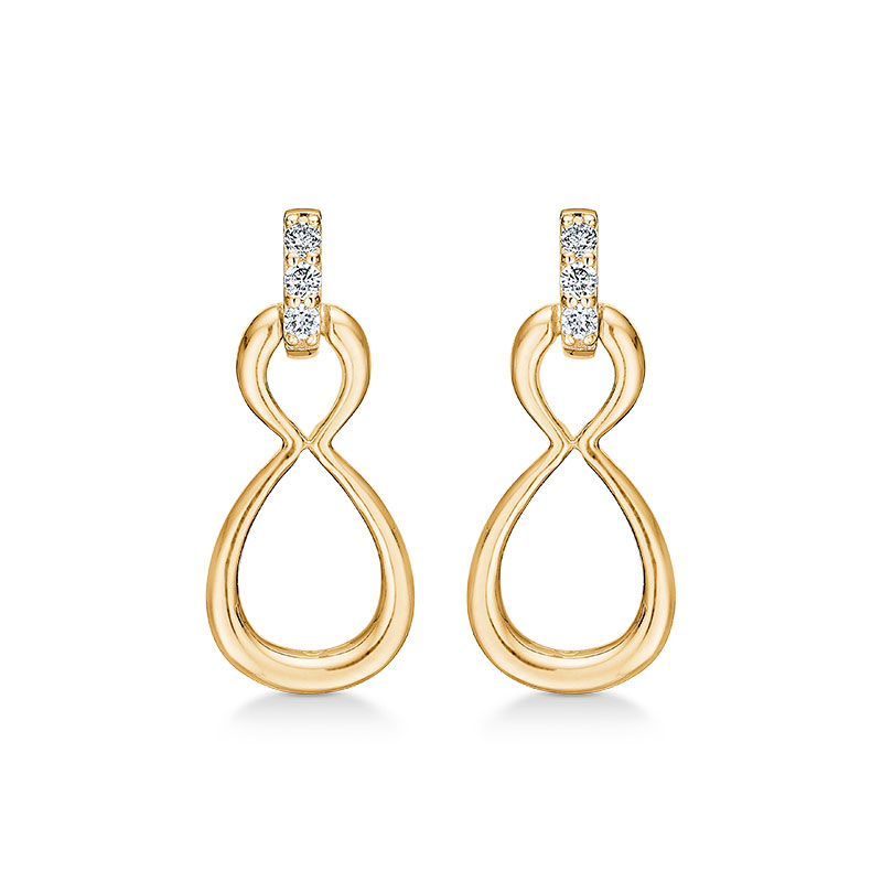 Mads Z Devotion øreringe i 14 kt. guld med brillanter