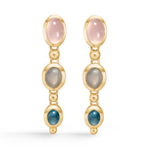 Mads Z Florentina ørestikker i 14 kt. guld med rosakvarts