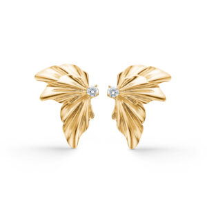 Mads Z Monarch ørestikker i 14 karat guld med brillant