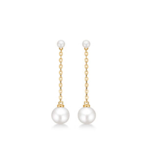 Mads Z Moon øreringe i 8 kt. guld med kulturperler