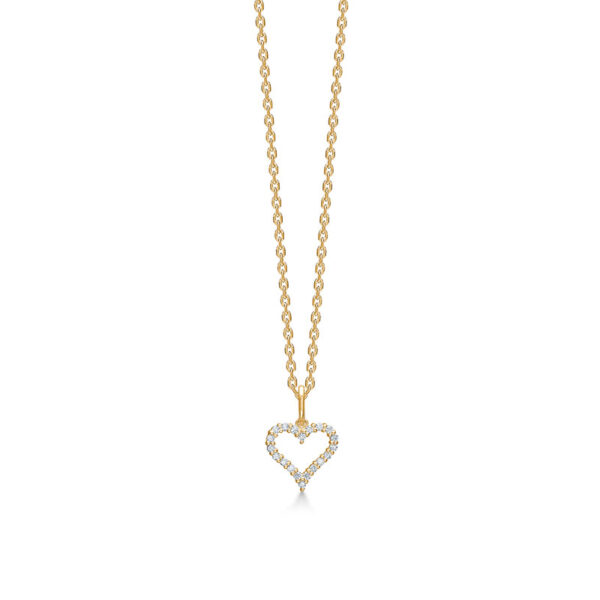Mads Z Tender Heart 14 kt. guld vedhæng med brillanter 0,12 ct. W.SI