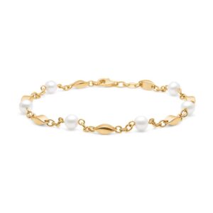 Mads Z armbånd i 8 kt guld med perler