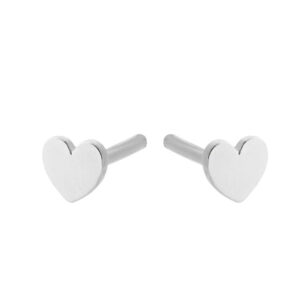 Mini Heart ørestikker - sølv