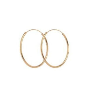 Mini Plain Hoops øreringe - Forgyldt