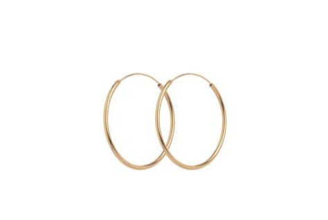 Mini Plain Hoops øreringe - Forgyldt