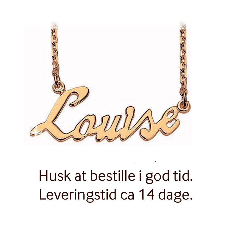 Navnekæde i forgyldt