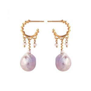 Nellie White Earring | Forgyldt Fra Maanesten