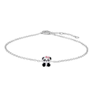 Noa Kids - Armbånd med Panda vedhæng i sølv