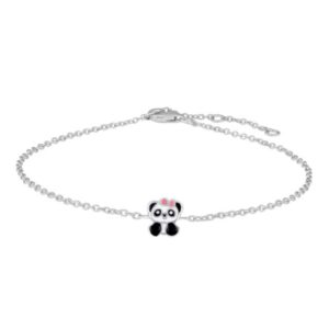 Noal Kids - Armbånd med Panda vedhæng i sølv