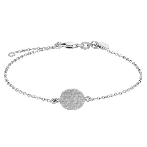 Nordahl Jewellery Two-sided armbånd i sølv med rundt vedhæng Ø 10 mm