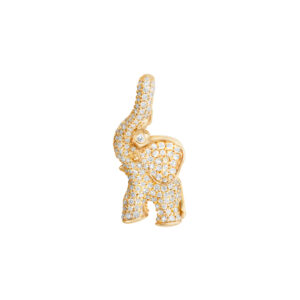 OLE LYNGGAARD COPENHAGEN Elephant pavé charm i 18 kt. guld med 260 brillant (opluk)